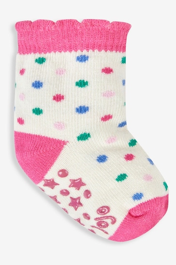 JoJo Maman Bébé Pink 3-Pack Fruit Socks