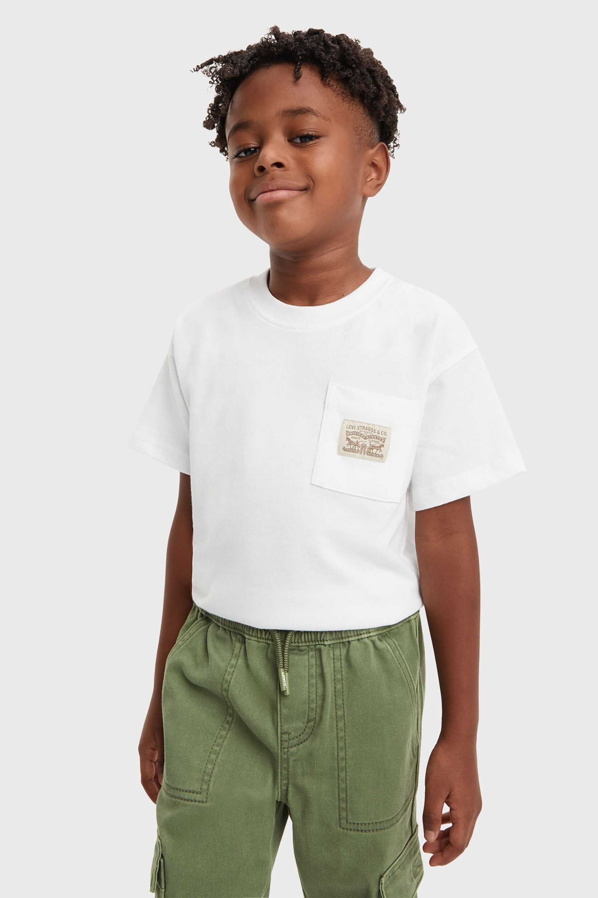 Levi's® White Relaxed T-Shirt With Logo Pocket Detail - Image 1 of 7