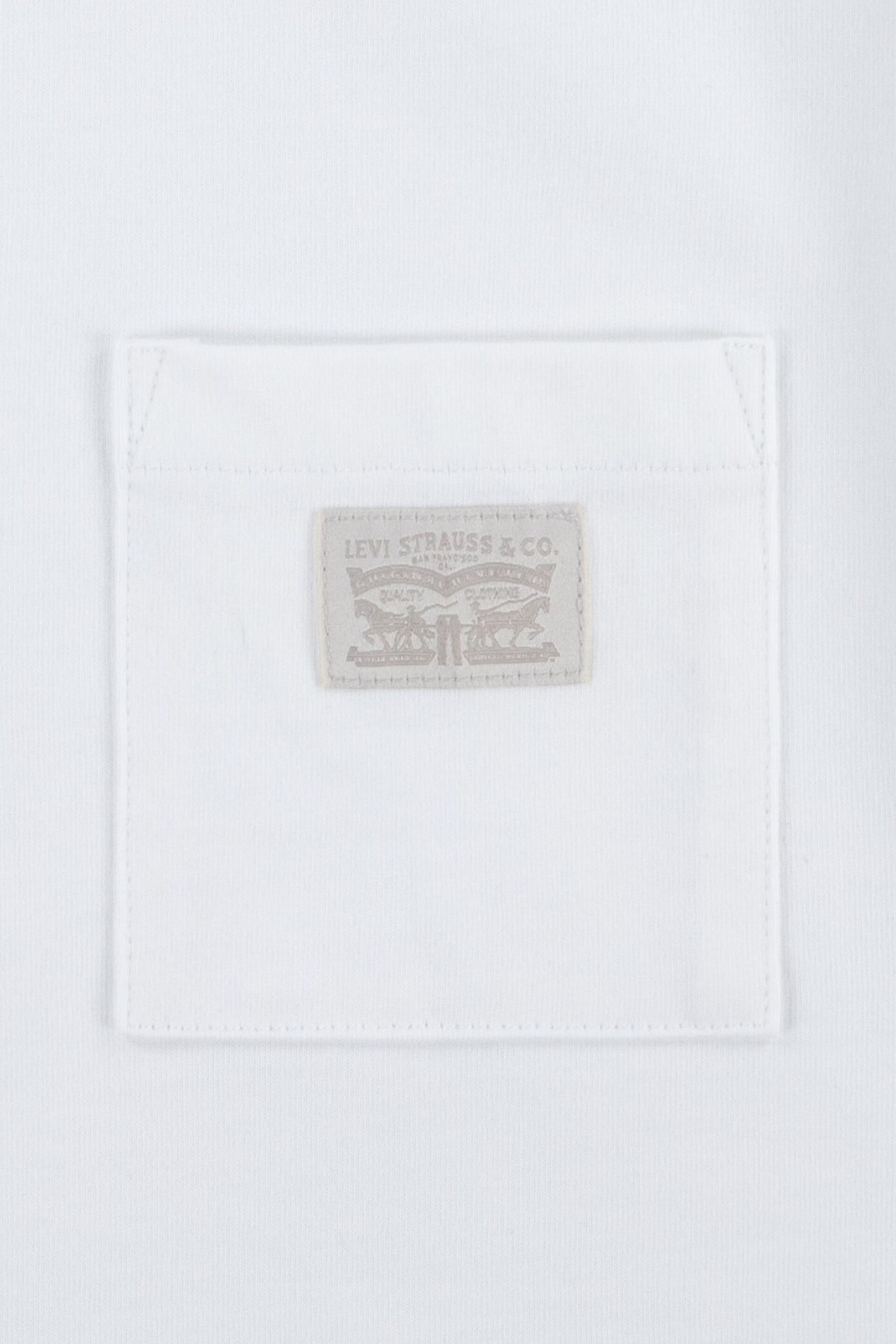 Levi's® White Relaxed T-Shirt With Logo Pocket Detail - Image 6 of 7