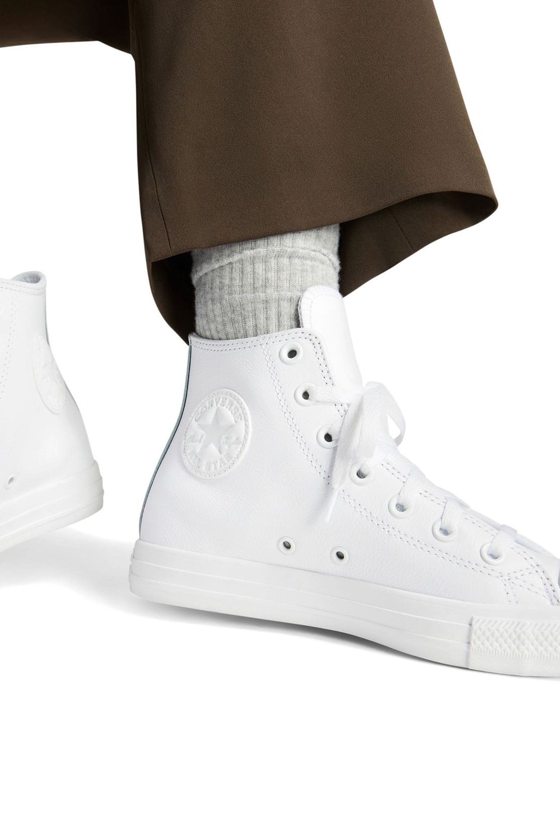 Buy Converse White Leather High Chuck Ox Trainers from the Next UK online shop
