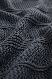Charcoal Grey Knitted Crochet Regular Fit Tank - Image 7 of 7