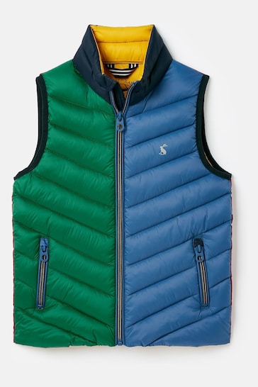 Joules Crofton Navy Hotchpotch Showerproof Quilted Gilet