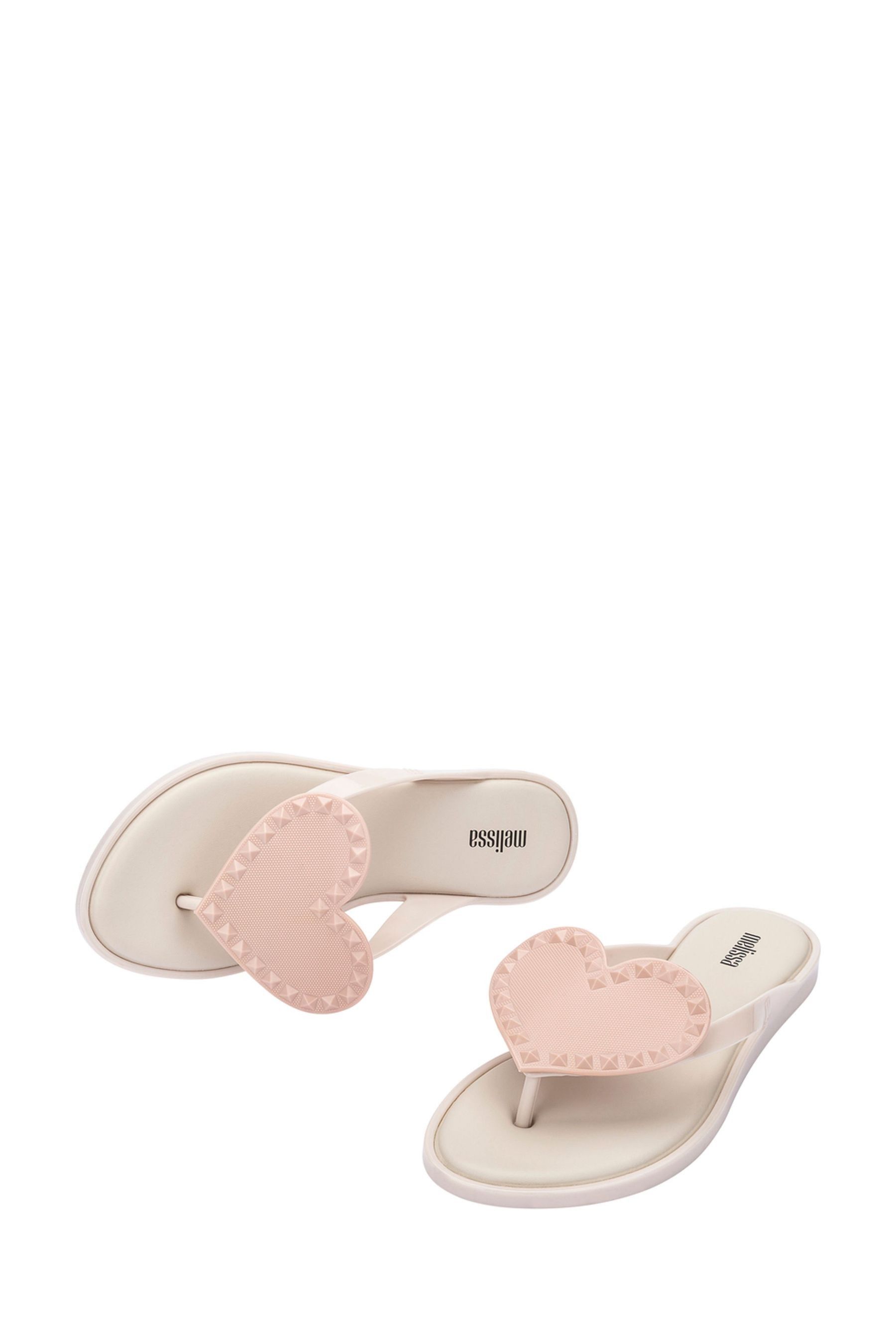 Buy Melissa Lily Nude Heart Flip Flops from Next Luxembourg