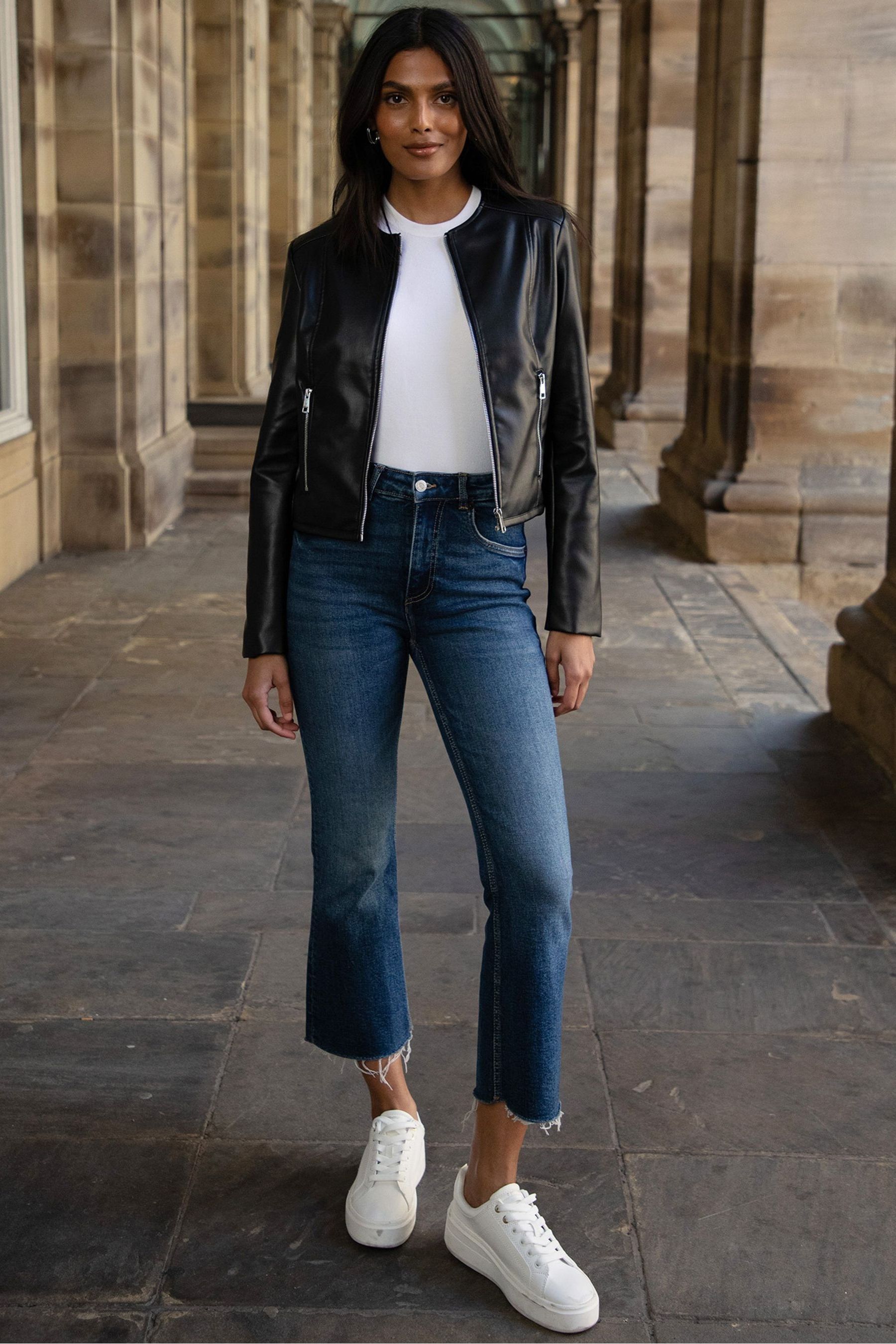 Threadbare outlet leather jacket