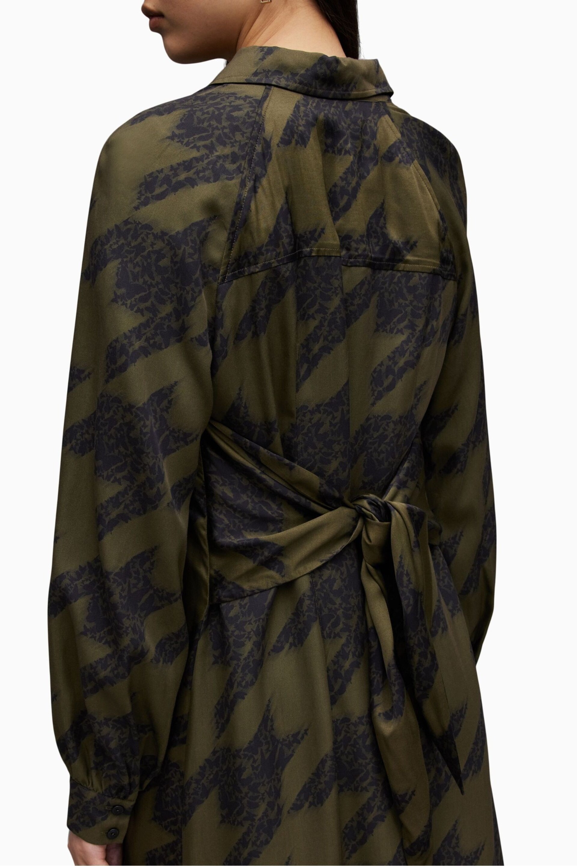 AllSaints Green Clanetta Toni Dress - Image 5 of 8