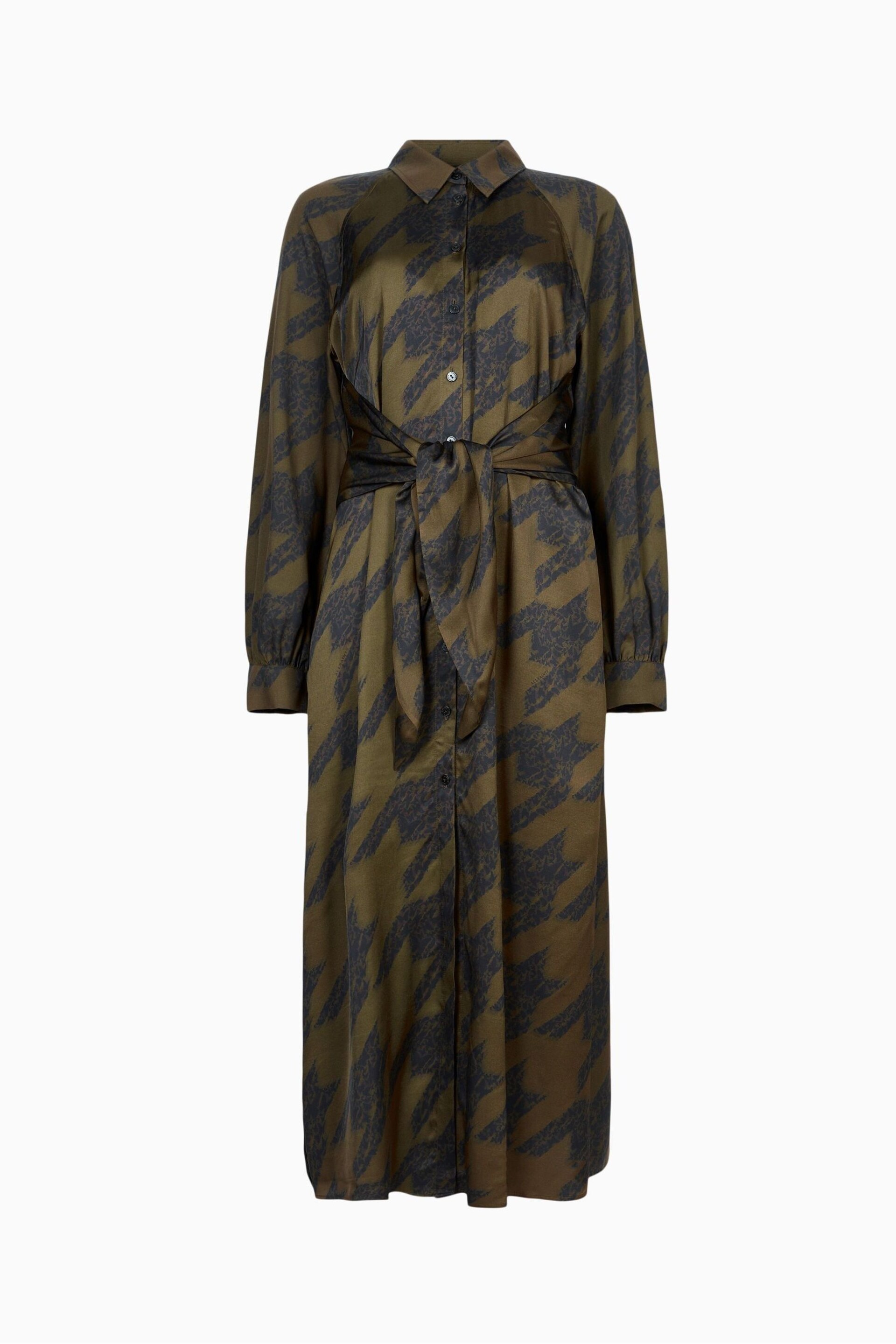 AllSaints Green Clanetta Toni Dress - Image 8 of 8