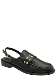 Ravel Black Flat Slingback Loafers - Image 1 of 4