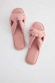 Pink Knot Textured Slider Slippers - Image 6 of 6