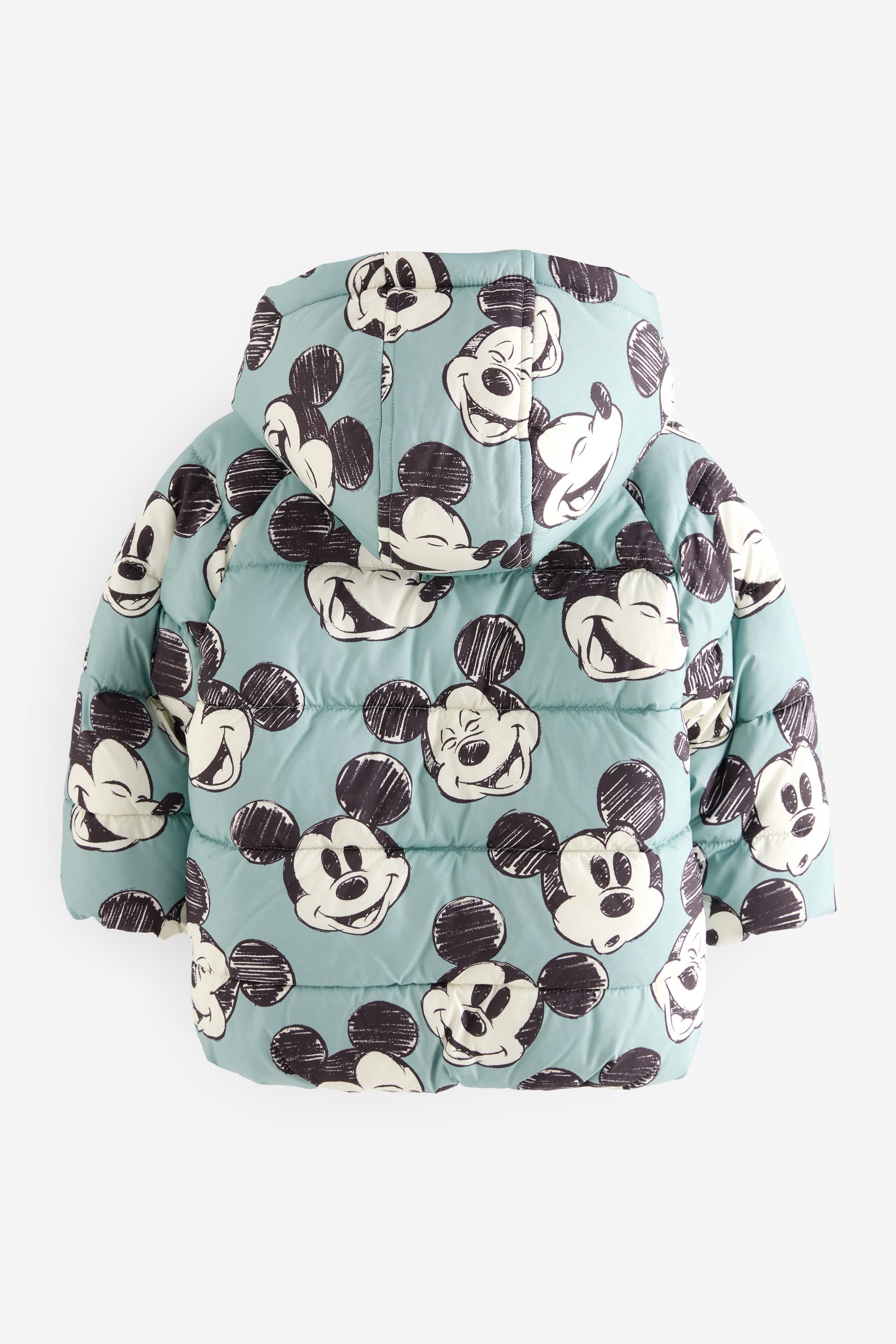 Buy Light Blue Mickey Borg Lined Padded Coat 3mths 7yrs from the Next UK online shop