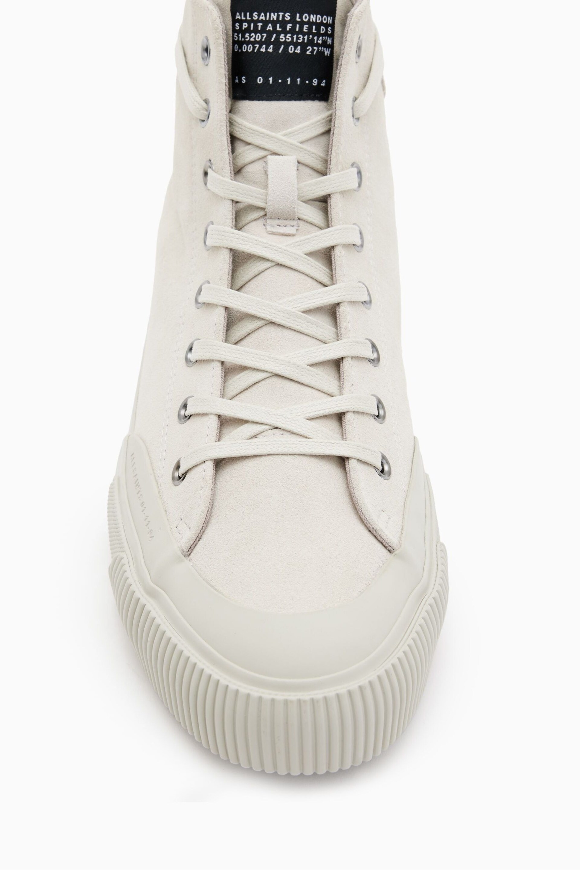 AllSaints White Dumont Suede Shoes - Image 4 of 7