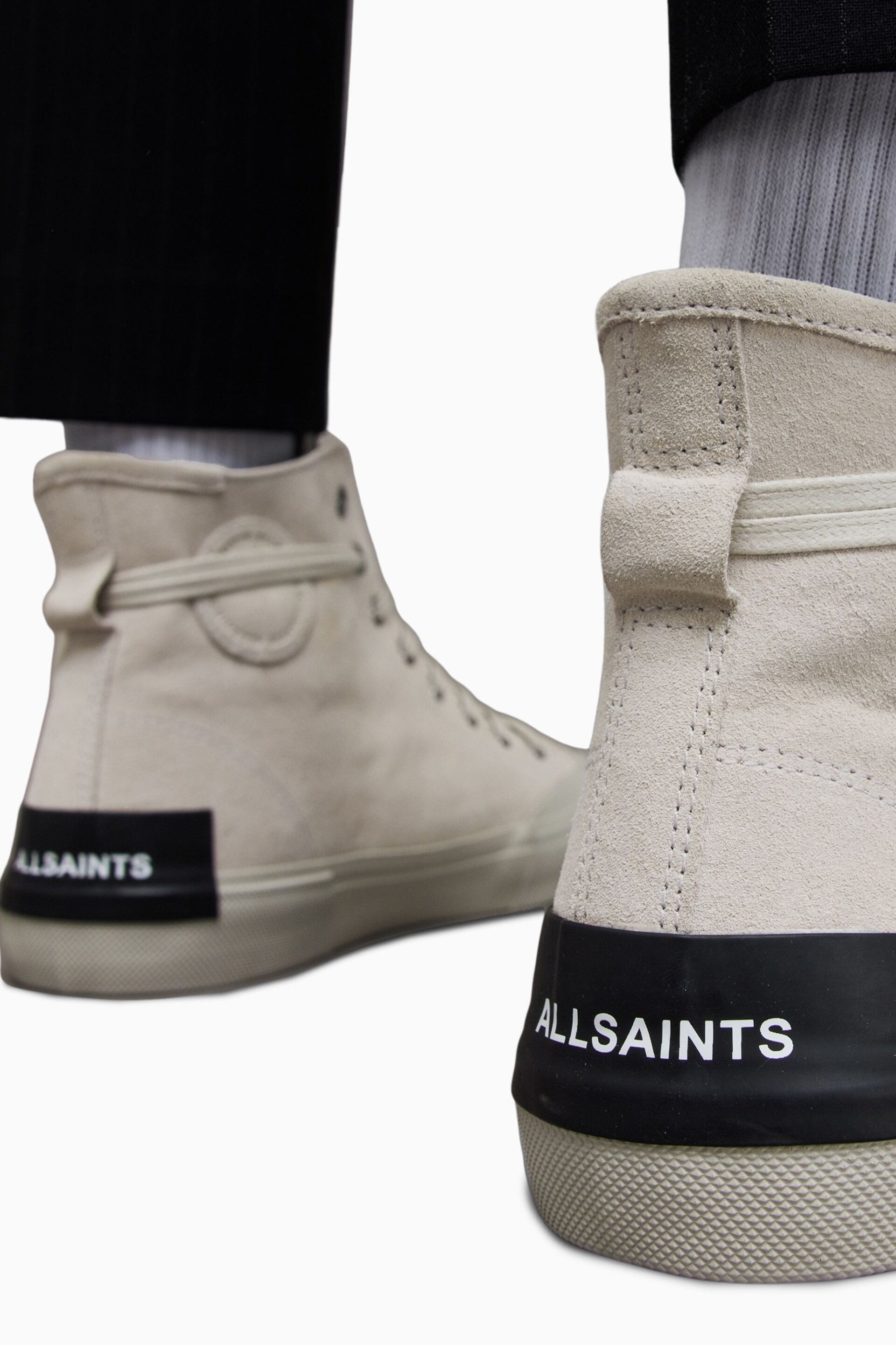 AllSaints White Dumont Suede Shoes - Image 7 of 7