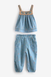 Teal Blue Crochet Co-ord Set (3mths-7yrs) - Image 4 of 6