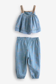 Teal Blue Crochet Co-ord Set (3mths-7yrs) - Image 5 of 6