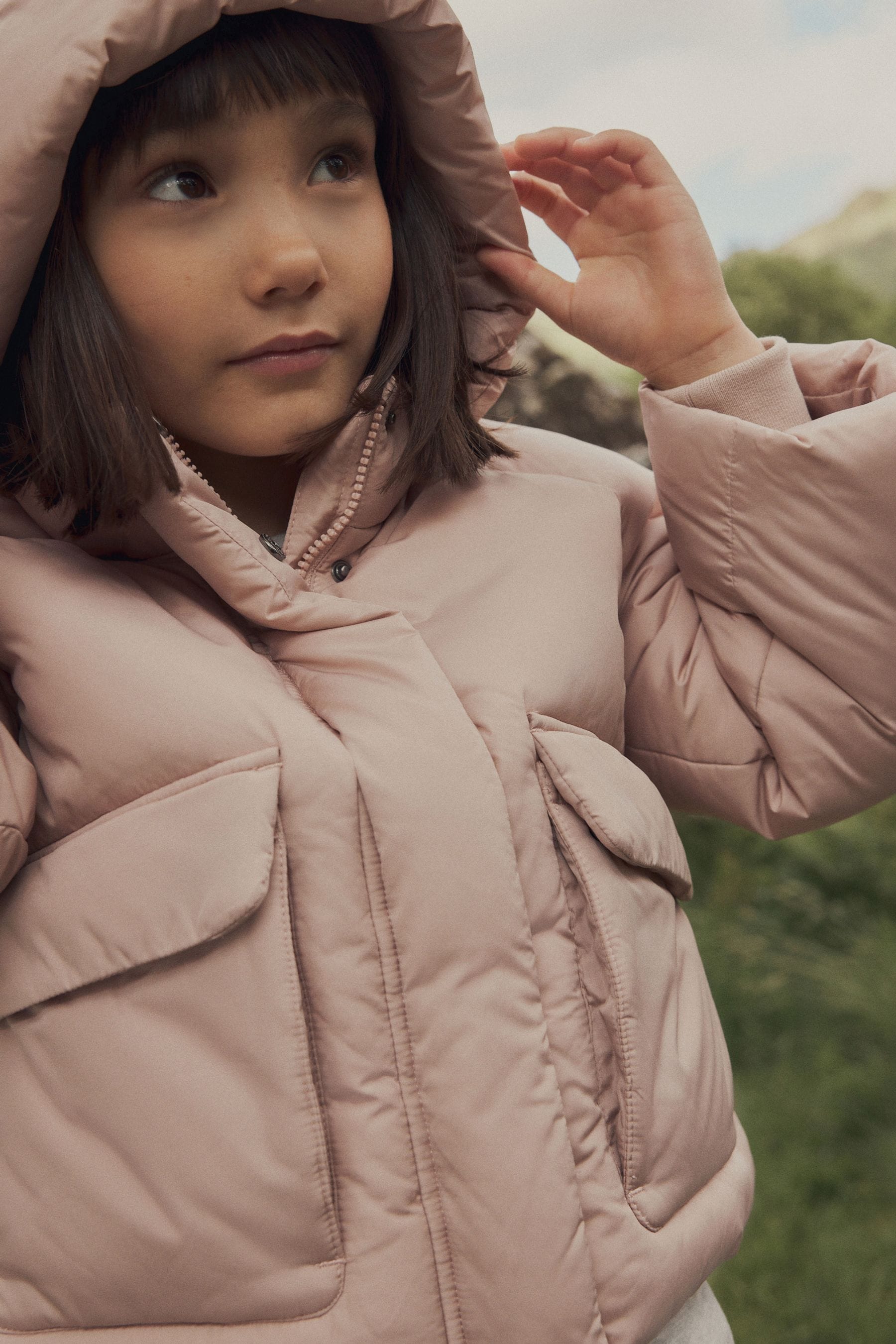 Buy Pink Shower Resistant Crop Padded Coat 2 16yrs from the Next UK online shop