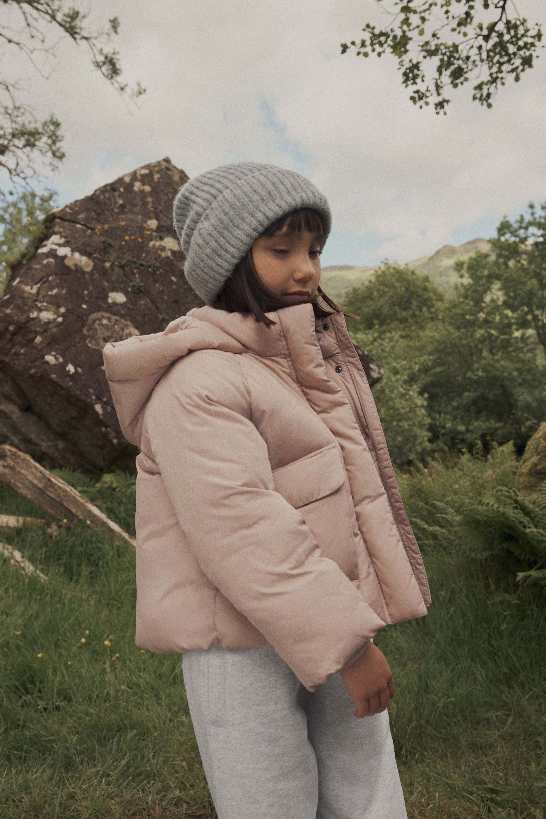 Crop padded coat shop