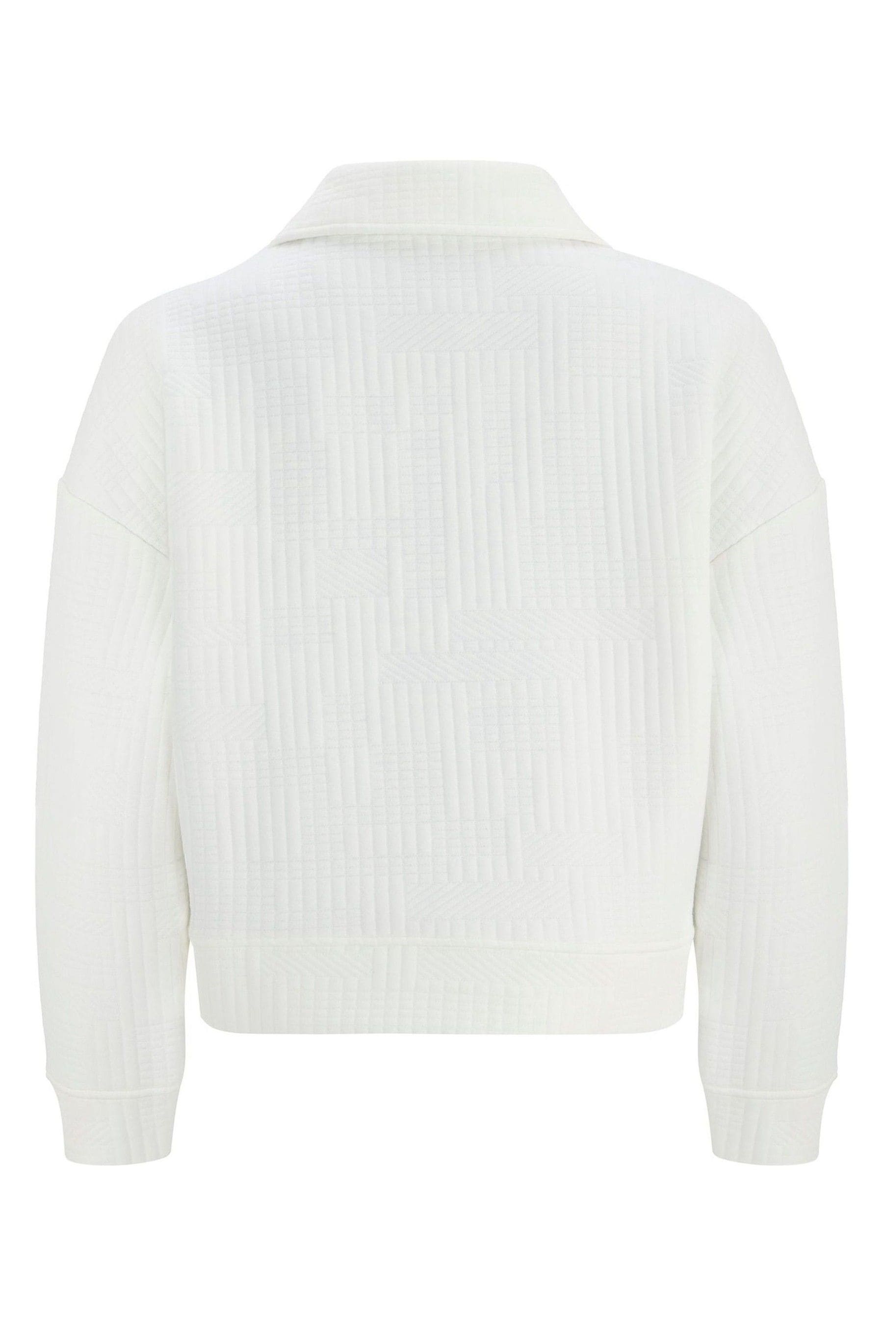 Buy Mint Velvet White Quilt Jersey Sweatshirt from Next Luxembourg