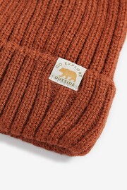 Orange Knitted Rib Pom Hat (3mths-10yrs) - Image 2 of 2