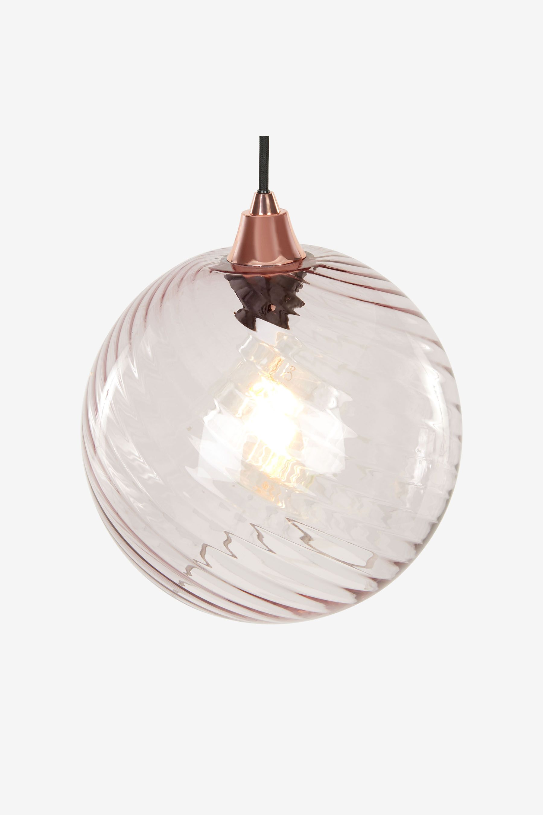 MADE.COM Blush Grey Ilaria Pendant Easy fit Shade