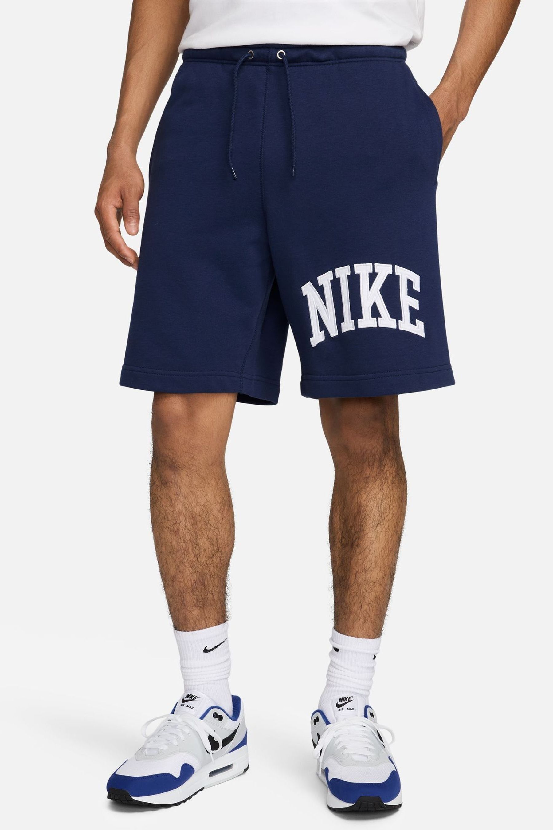 Navy blue nike sweat shorts online