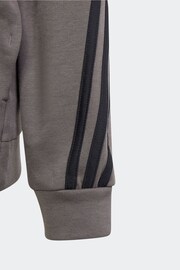 adidas Charcoal Grey Sportswear Future Icons 3-Stripes Full-Zip Hooded Track Top - Image 3 of 5