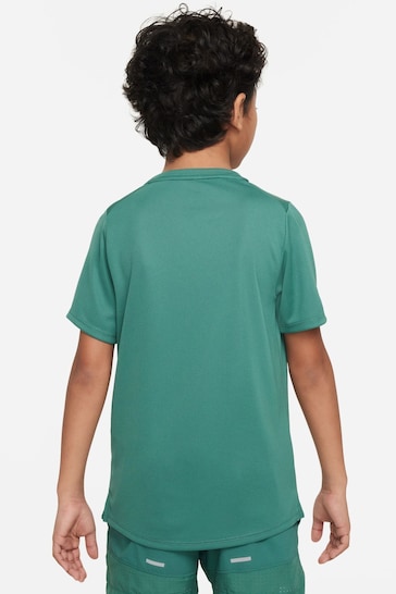 Nike khaki Green Dri-FIT Miler T-Shirt