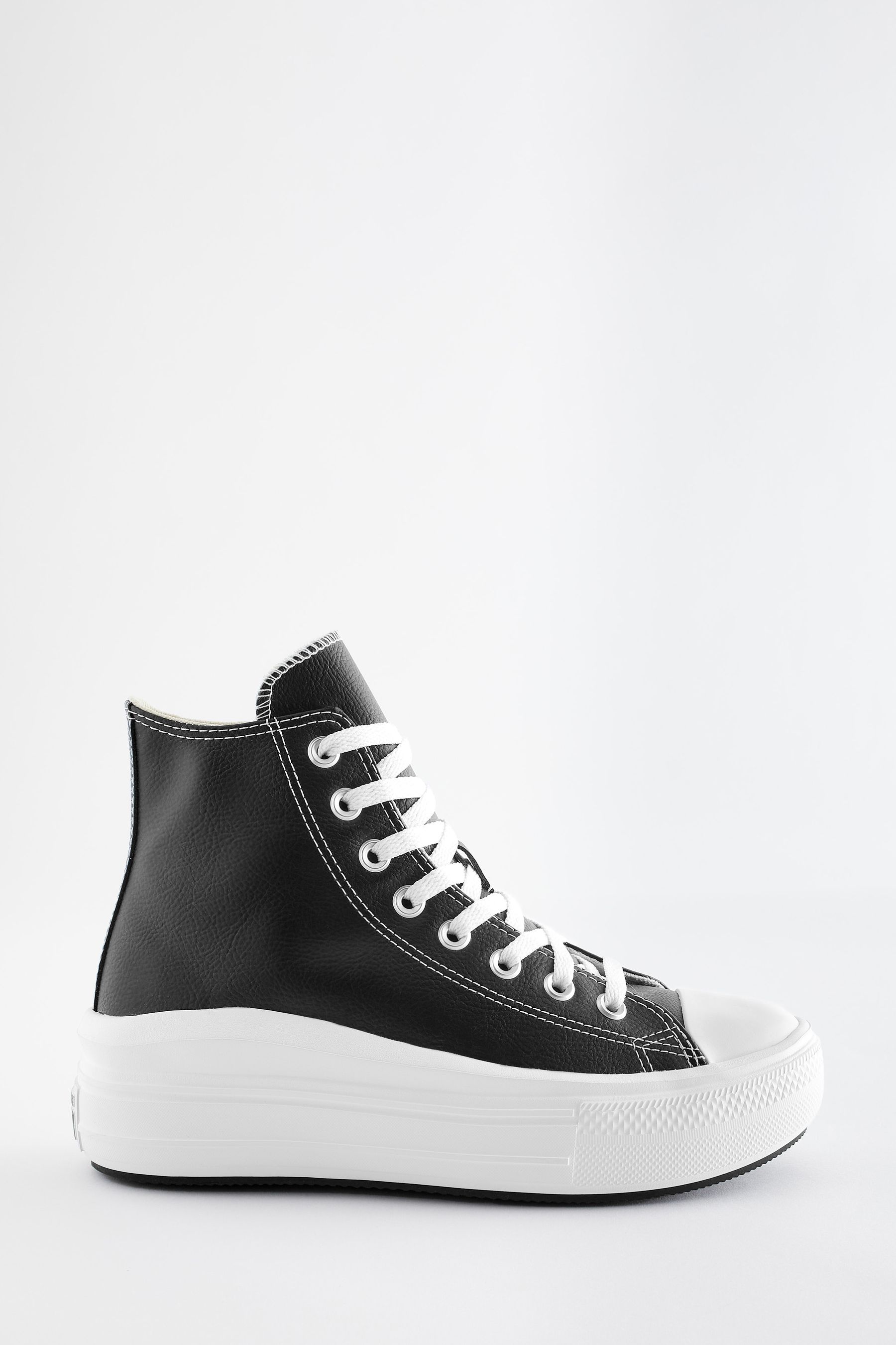 Converse Black Chuck Taylor All Star Move Platform Leather