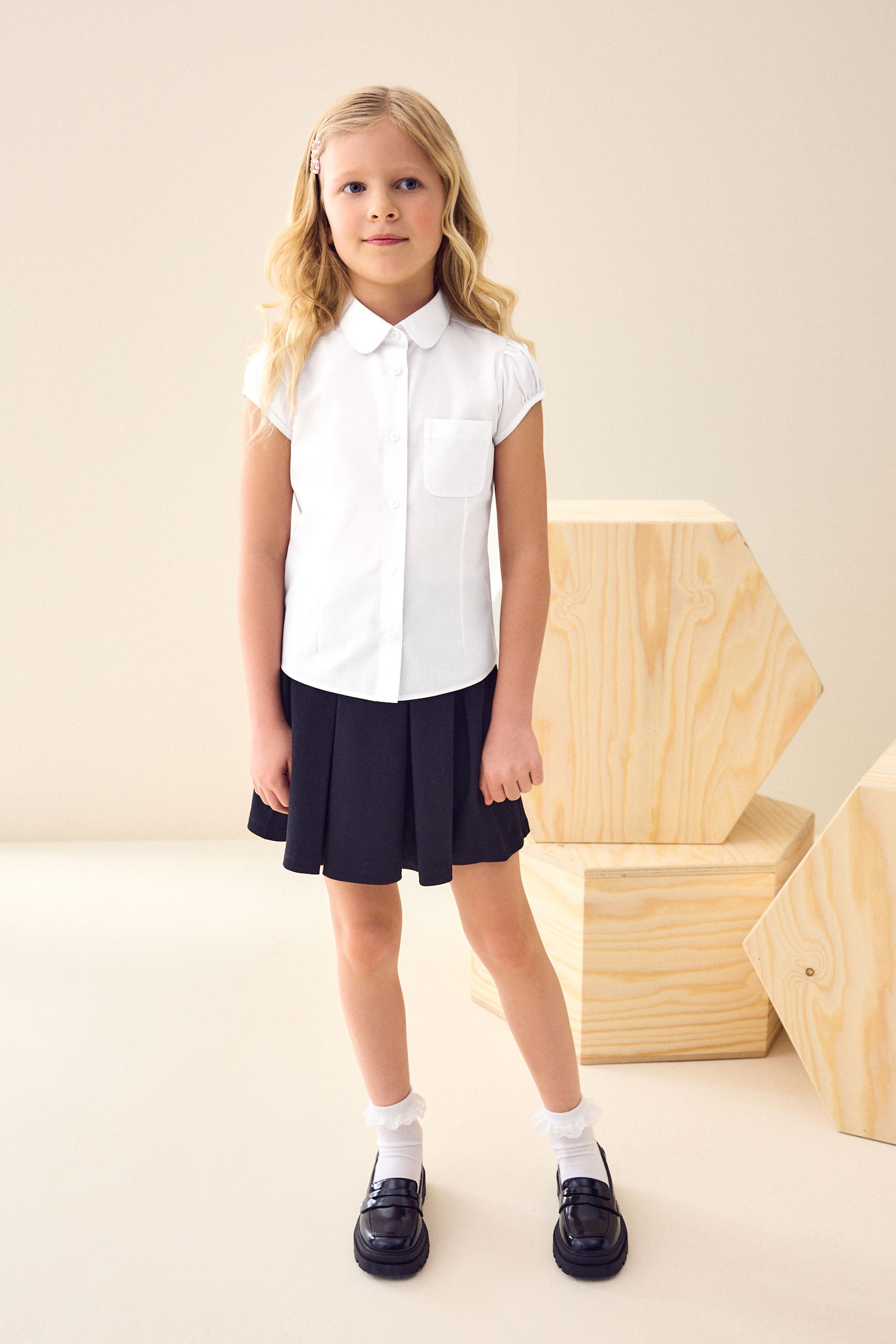 Short puff sleeve shirt clearance