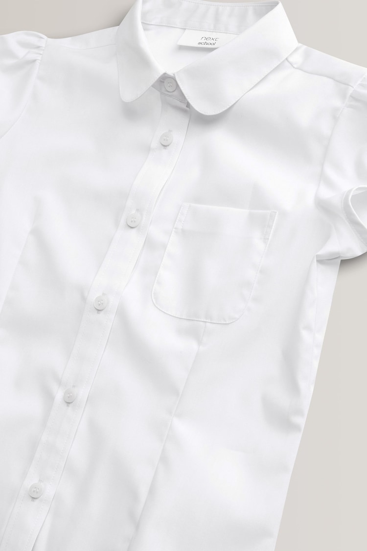 White Puff Sleeve School Blouse (3-16yrs) - Image 6 of 6