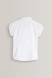 White Puff Sleeve School Blouse (3-16yrs) - Image 3 of 4