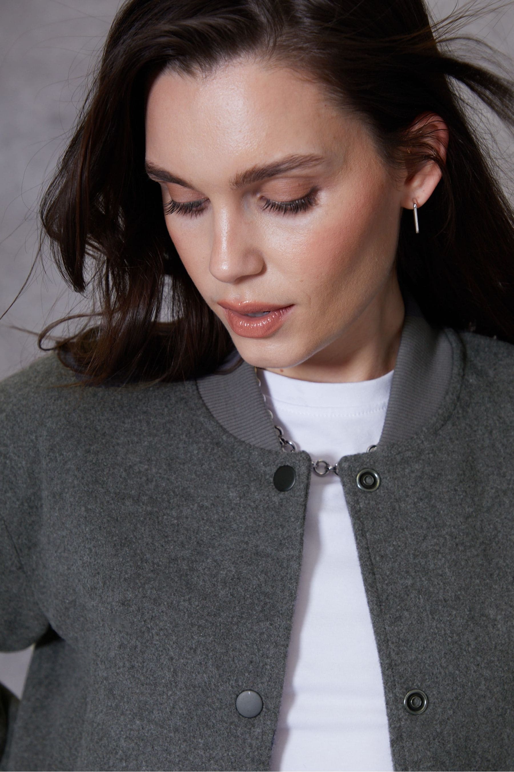 Buy Threadbare Grey Cropped Bomber Jacket from Next Luxembourg