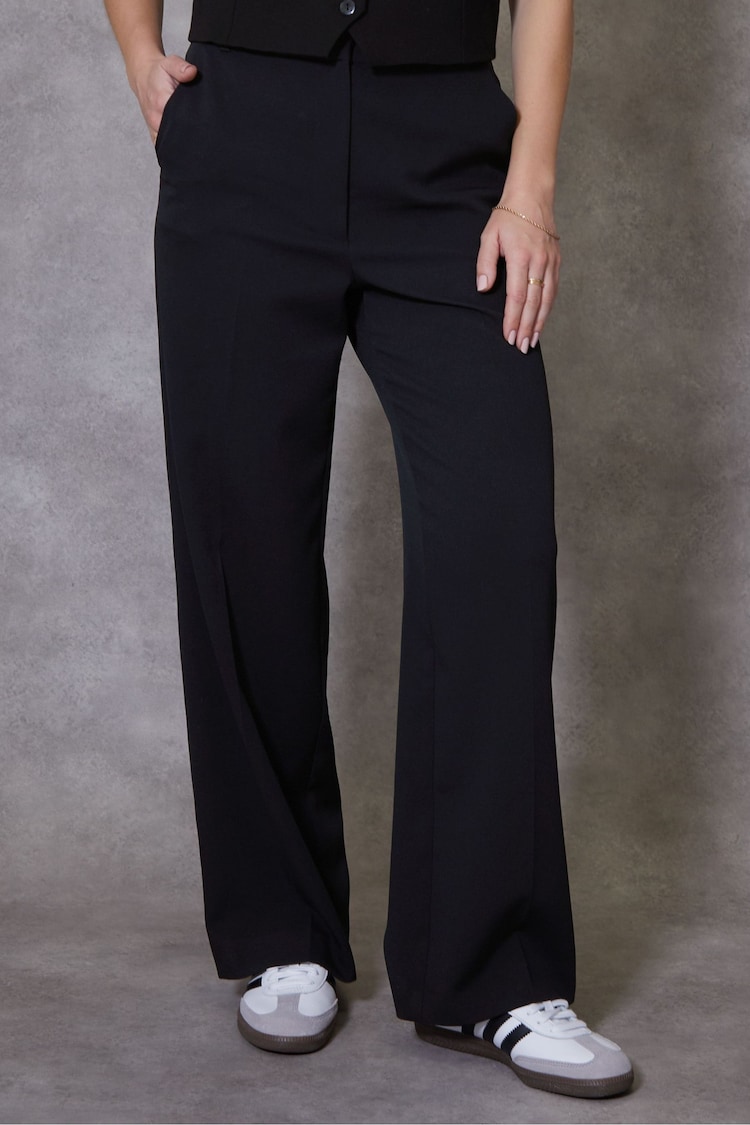 Threadbare Black Wide Leg Trousers - Image 1 of 4