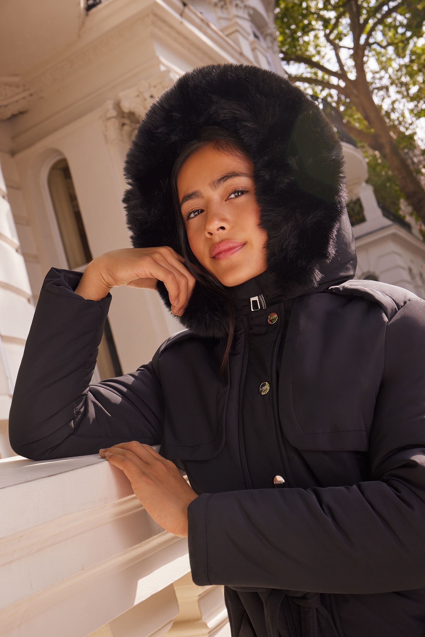 Lipsy black parka sale