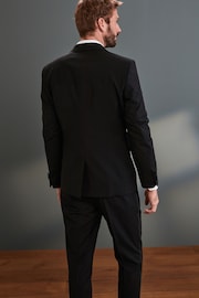 Black Slim Signature Tollegno Wool Suit Jacket - Image 3 of 9