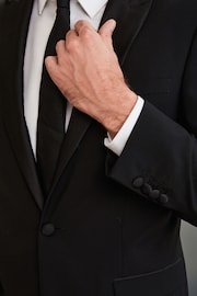 Black Slim Signature Tollegno Wool Suit Jacket - Image 5 of 9