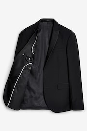 Black Slim Signature Tollegno Wool Suit Jacket - Image 8 of 9
