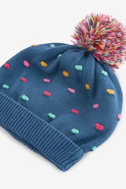 Navy Baby Pom Hat (0mths-2yrs) - Image 2 of 2