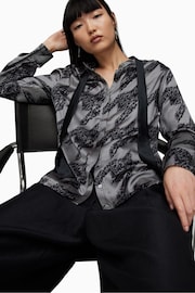 AllSaints Grey Toni Shirt - Image 4 of 7
