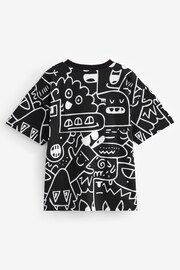 Black/White Doodle Boy Licensed T-Shirt (3-16yrs) - Image 2 of 4
