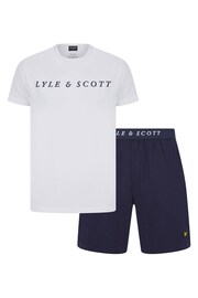 Lyle & Scott Blue Oakley T-Shirt and Short Set - Image 1 of 6