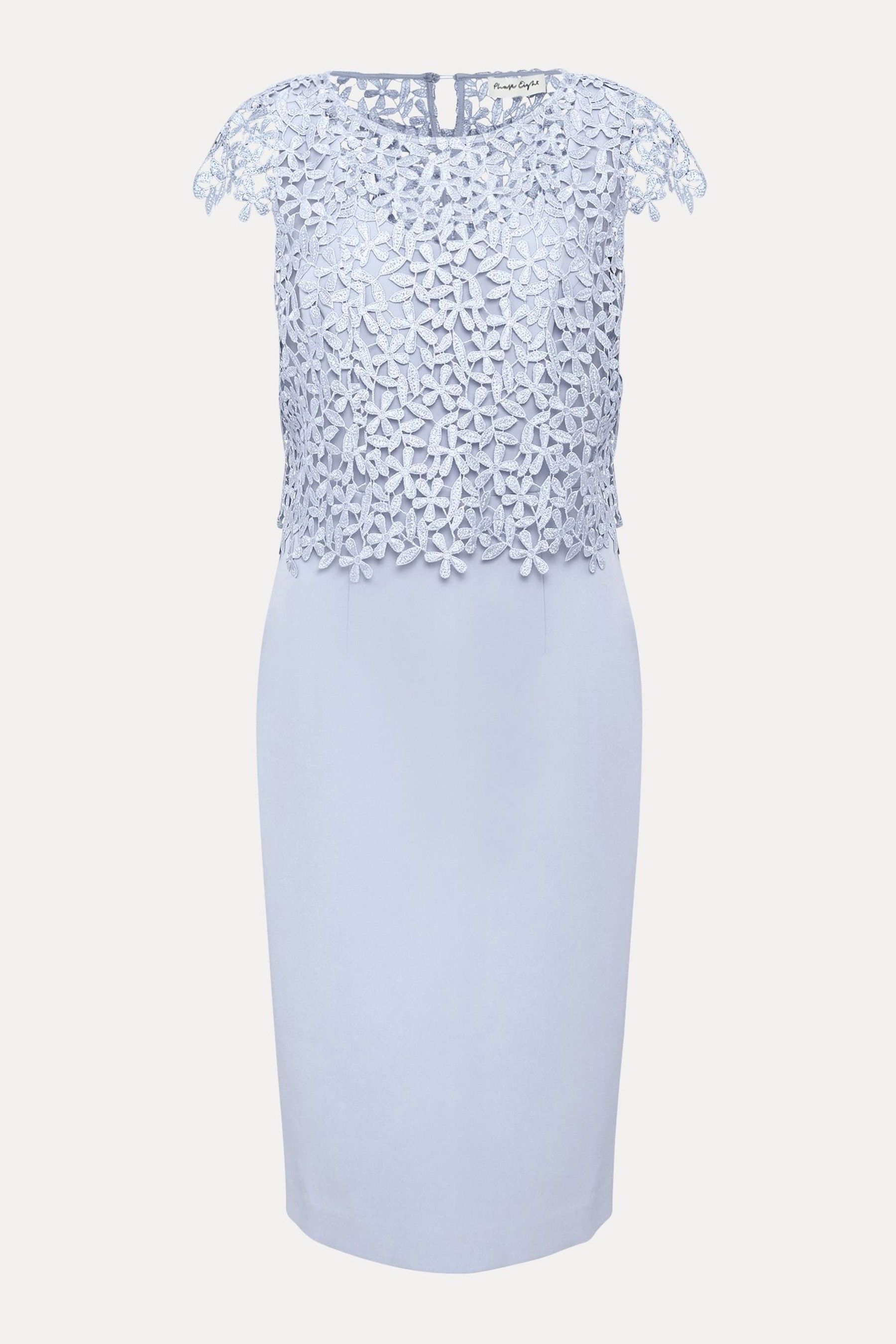 Buy Phase Eight Blue Daisy Lace Double Layer Dress from the Next UK online shop