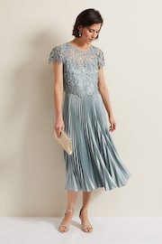 Phase Eight Grey Dana Lace Double Layer Dress - Image 3 of 7