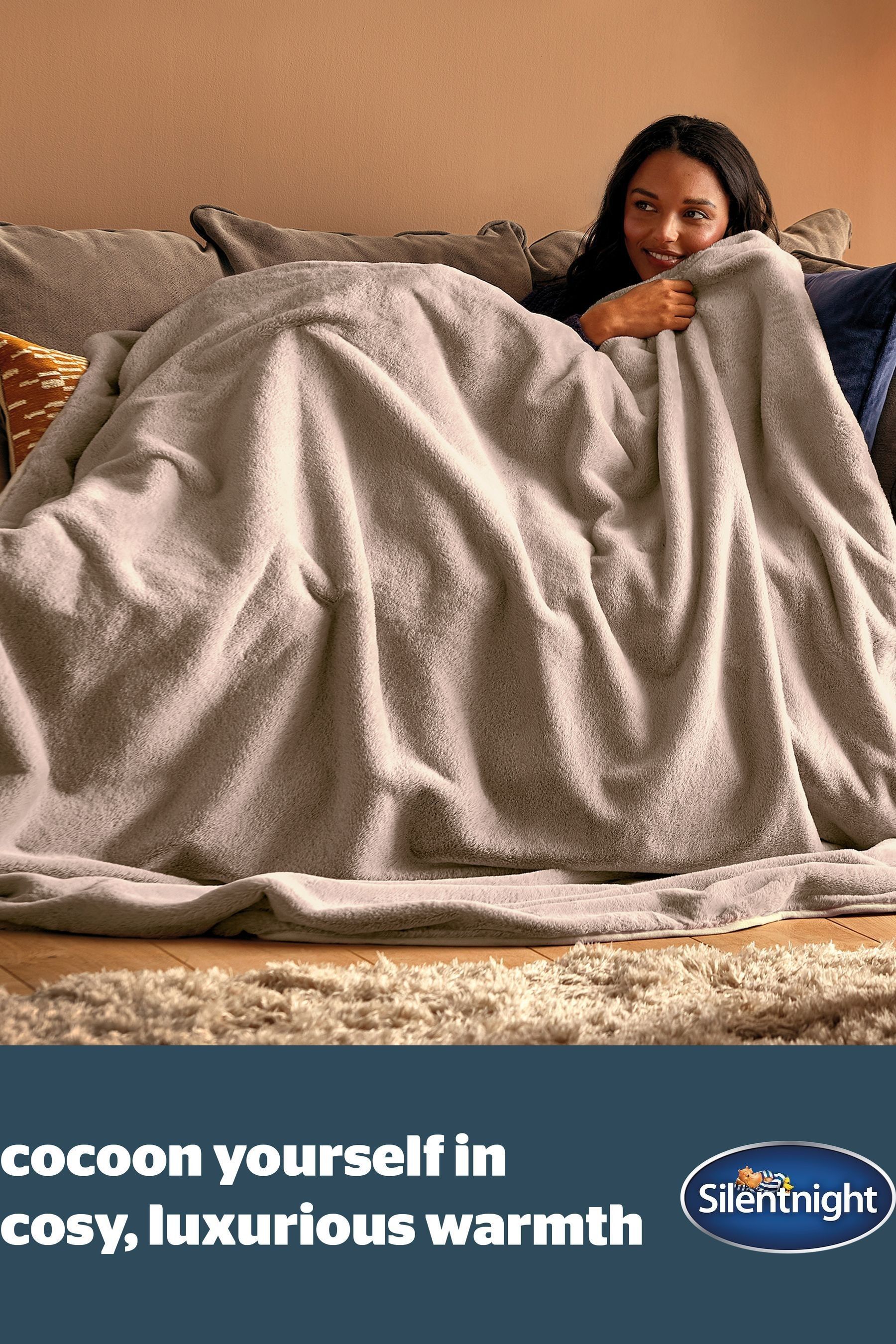 Buy Silentnight Cream Luxury Faux Fur 9 Heat Setting Heated Throw from the Next UK online shop