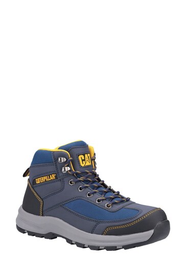 CAT Elmore Mid Safety Hiker Blue Boots