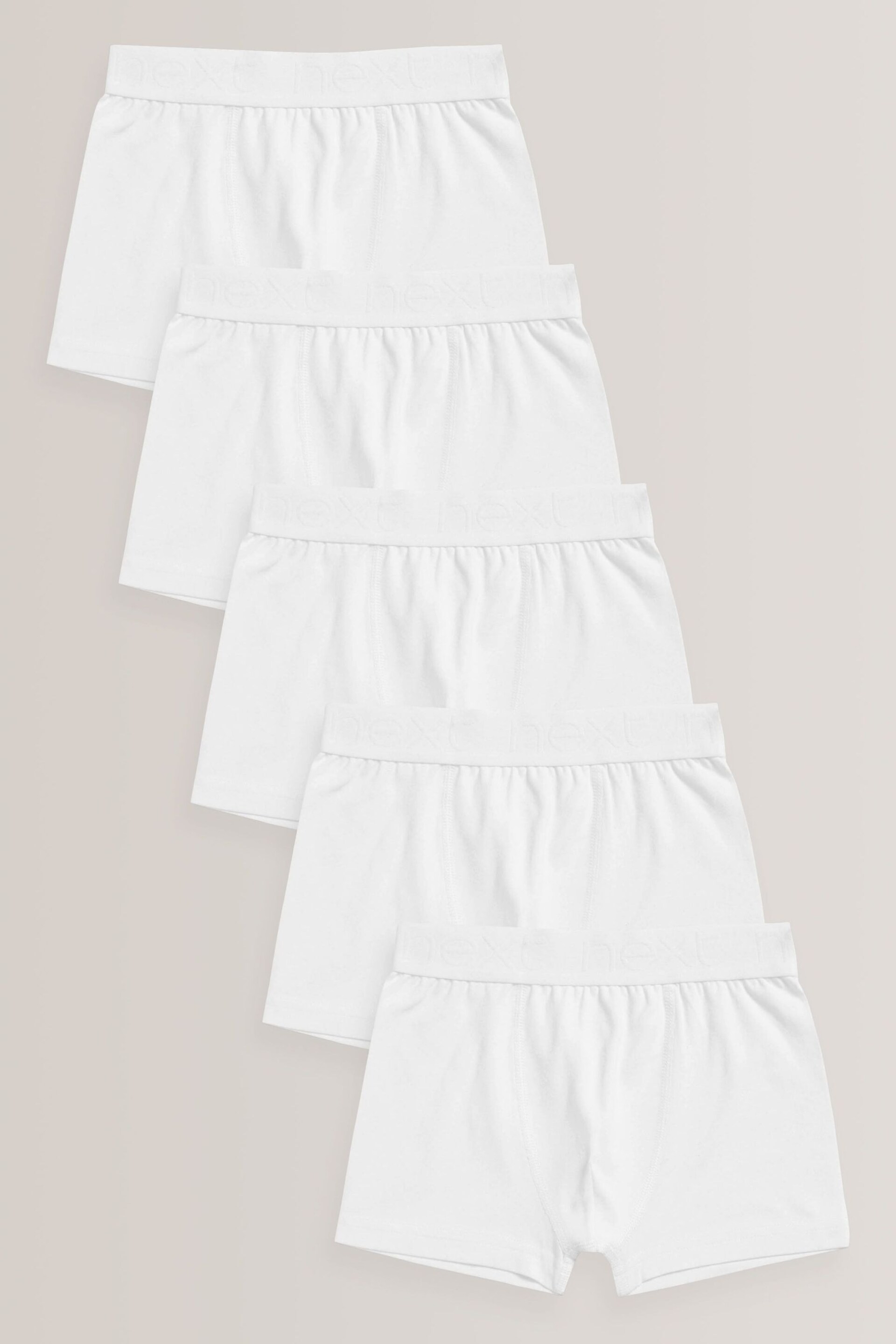 White Trunks 5 Pack (2-16yrs) - Image 1 of 4