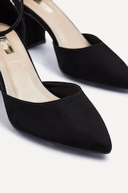 Linzi Black Suede Jude Closed Back Court Block Heels - Image 7 of 7