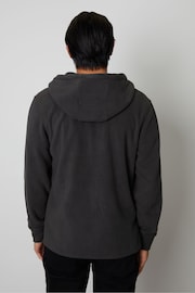 Threadbare Grey Micro Fleece Zip Through Hoodie - Image 2 of 4