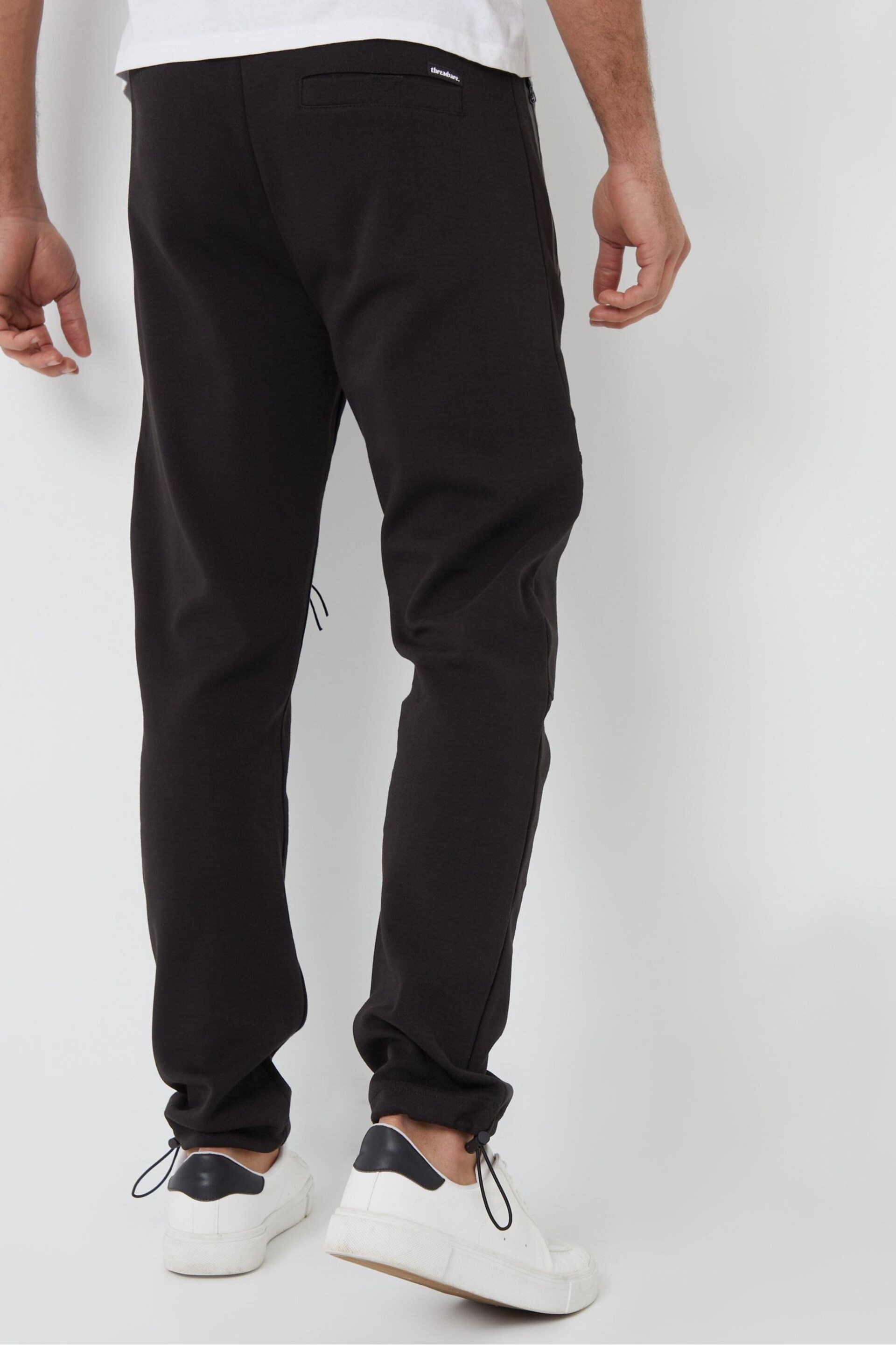 Threadbare Black Cargo Style Utility Joggers - Image 2 of 4