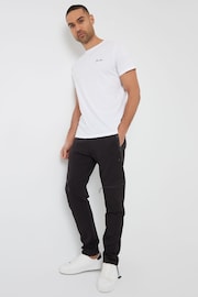 Threadbare Black Cargo Style Utility Joggers - Image 3 of 4