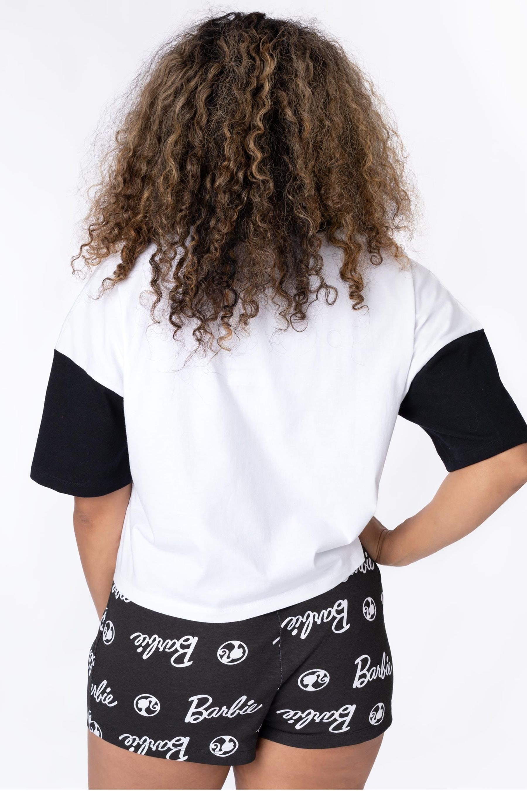 Buy Vanilla Underground Black Ladies Barbie Print Licensing Short Pyjamas from Next Luxembourg
