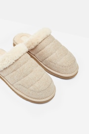 Joules Lazydays Oatmeal Fleece Lined Slippers - Image 4 of 6